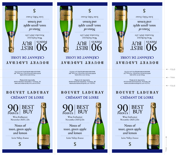 Crémant de Loire 2023 Wine Enthusiast Shelf Talker (Editable PDF) – 90 Points