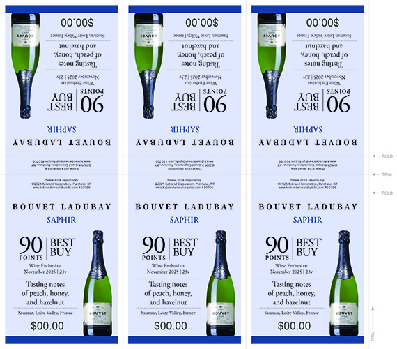 Saphir 2023 Wine Enthusiast Shelf Talker – 90 Points, Best Buy (Editable PDF)