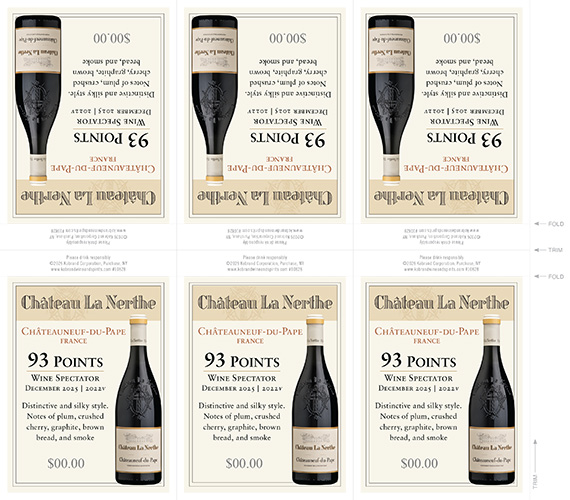Châteauneuf-du-Pape Rouge 2022 Wine Spectator Shelf Talker (Editable PDF) – 93 Points