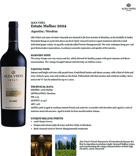 Estate Malbec 2024 Fact Sheet