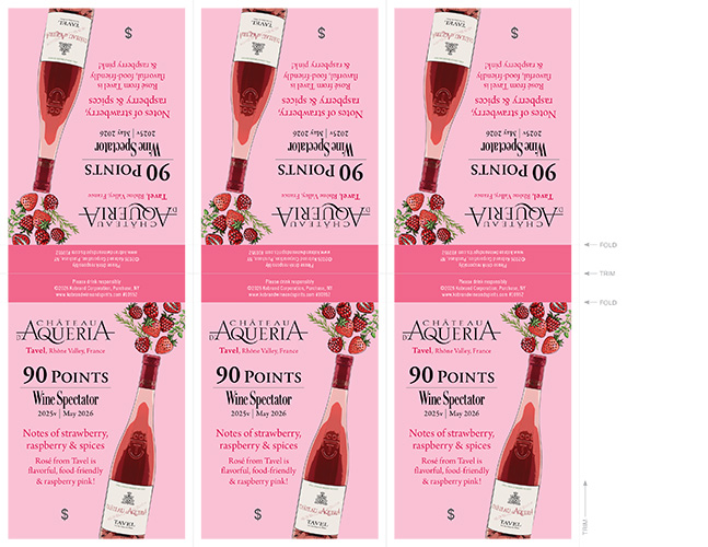 Tavel Rosé 2025 Wine Spectator Shelf Talker – 90 pts (Editable PDF)