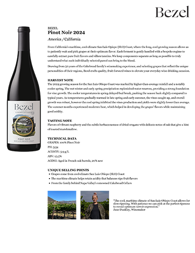 Pinot Noir 2024 Fact Sheet