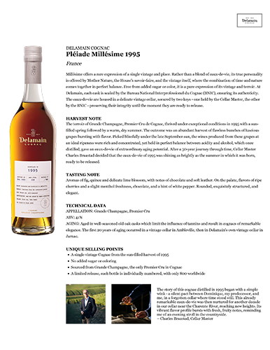 Pléiade Millésime 1995 Fact Sheet