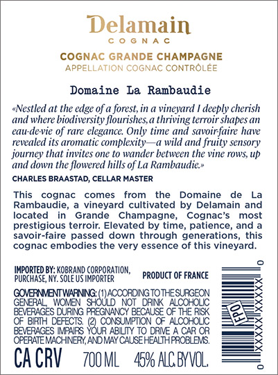 Pléiade Domaine La Rambaudie Back Label