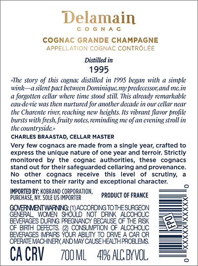 Pléiade Millésime Back Label