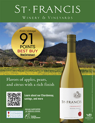 Sonoma County Chardonnay 2023 Wine Enthusiast “Best Buy” Shell Sheet – 91 Points
