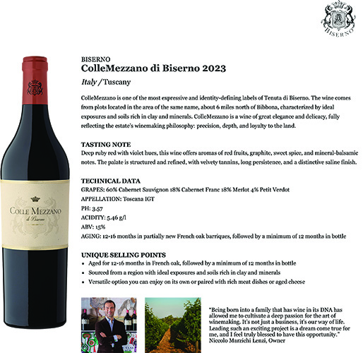 ColleMezzano di Biserno 2023 Fact Sheet