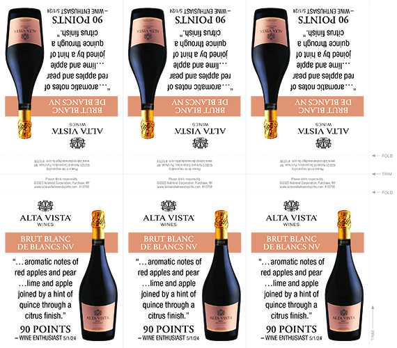 Brut Blanc de Blancs Wine Enthusiast Shelf Talker – 90 Points