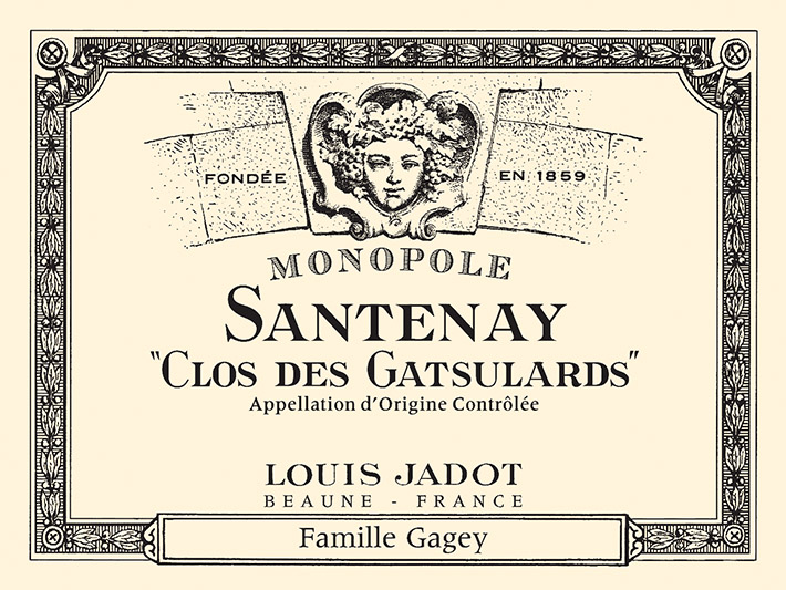 Santenay Clos des Gatsulards Front Label