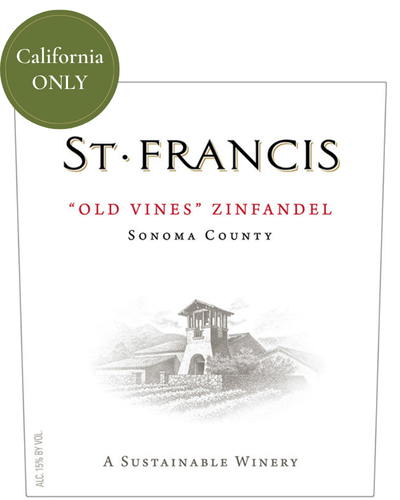 NEW PACKAGING (CA ONLY!) Sonoma County Old Vines Zinfandel 2023 Front Label