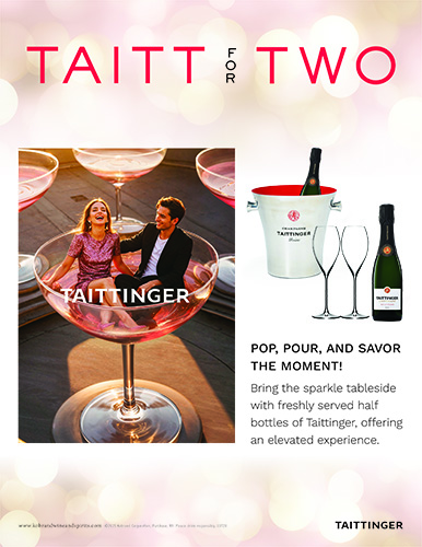 Champagne Taittinger Taitt for Two Sell Sheet (On-Premise)
