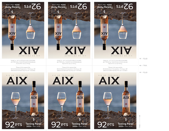 AIX Rosé 2025 Tasting Panel Shelf Talker – 92 Points (Editable PDF)