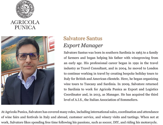 Salvatore Santus, Export Manager