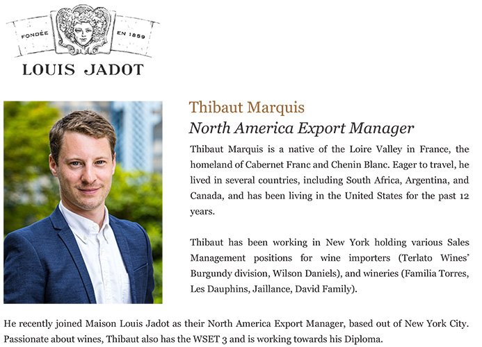 Thibaut Marquis, North America Export Manager