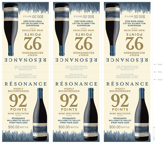 Willamette Valley Pinot Noir 2023 Wine Spectator Shelf Talker – 92 Points (Editable PDF)