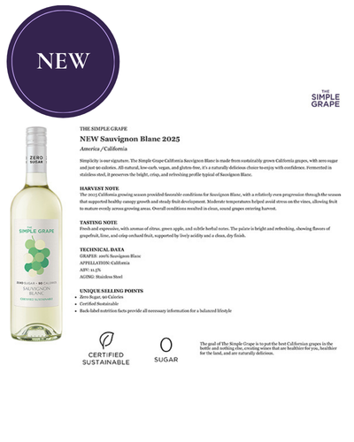 Sauvignon Blanc 2025 Fact Sheet – NEW