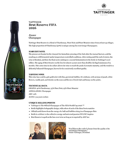 Brut Reserve FIFA World Cup Special Edition 2026 Fact Sheet