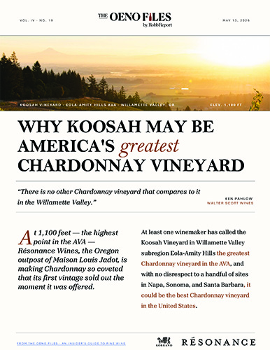 Koosah Vineyard “Best in Oregon” Oeno Files Sell Sheet