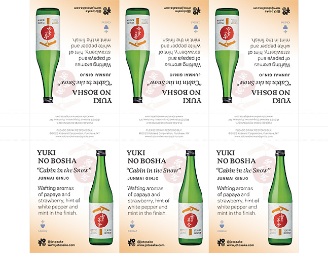 Junmai Ginjo “Cabin in the Snow” Shelf Talker