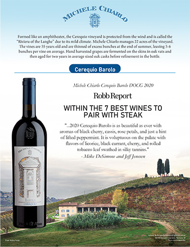 Cerequio Barolo DOCG 2020 Robb Report Sell Sheet