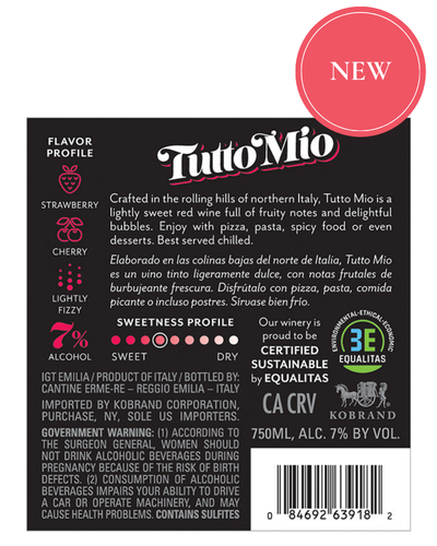 Sweet Red Wine Back Label – NEW