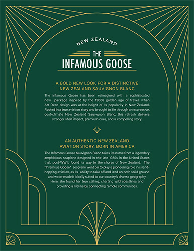 Infamous Goose Brand Relaunch Trade Package (4 pages)