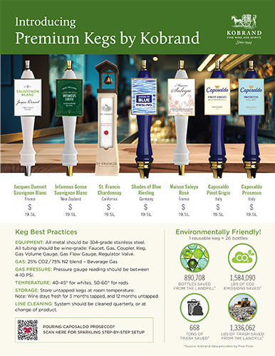 Kobrand Premium “Wines on Tap” Keg Sell Sheet