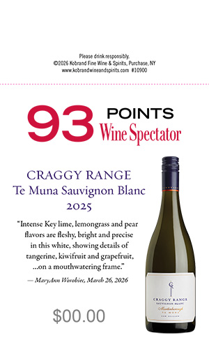 Te Muna Sauvignon Blanc 2025 Wine Spectator Shelf Talker (Editable PDF) – 93 Points