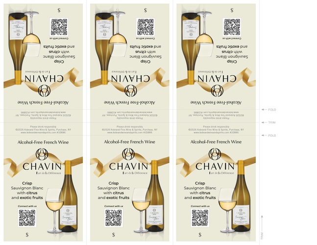 Pierre Chavin Zero Sauvignon Blanc 6-Up Shelf Talker