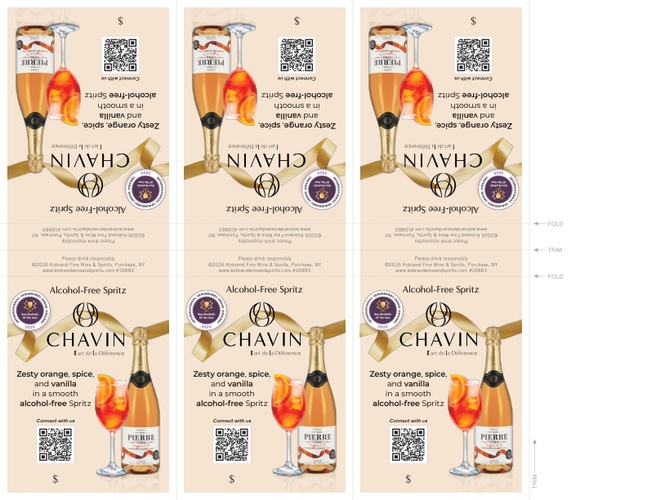 Pierre Chavin Zero Spritz 6-Up Shelf Talker